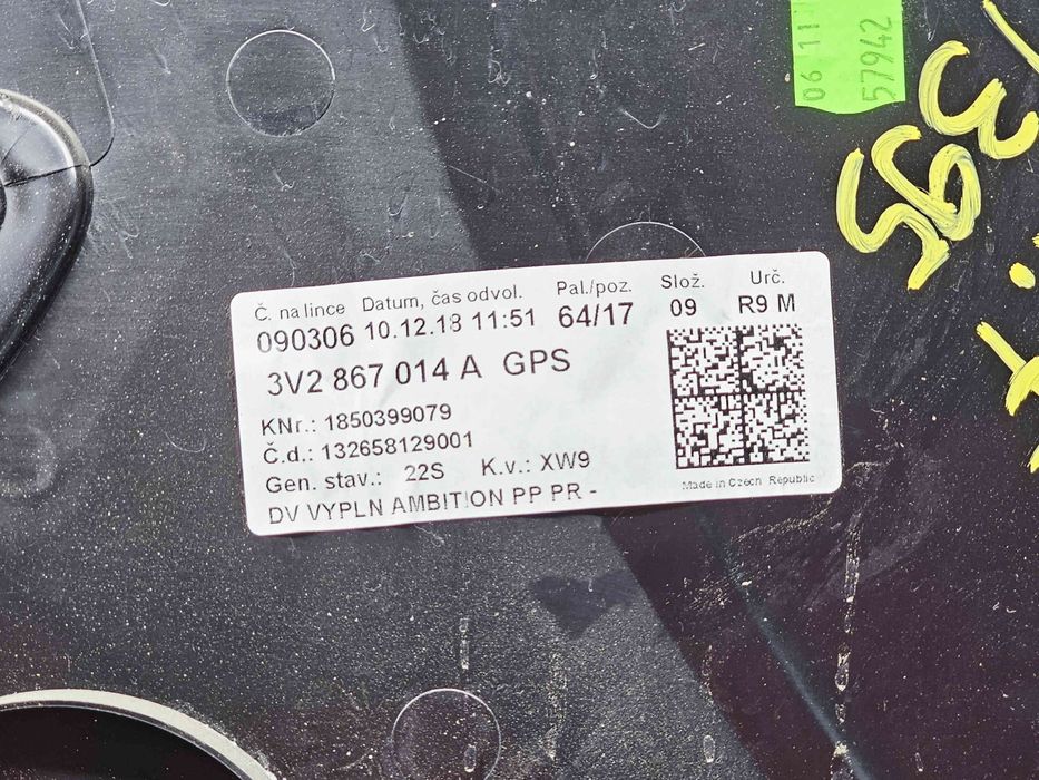 Tapiterie usa dreapta fata Skoda Superb III Combi (3V5) [Fabr 2015-20