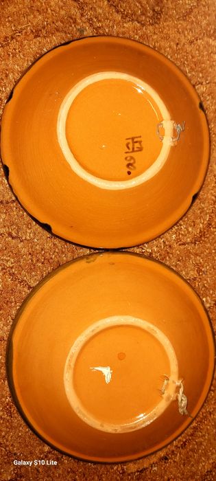 Set farfurii tradiționale vechi ceramică pictate manual