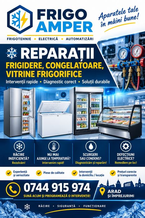 Reparații frigidere/congelatoare/vitrine
