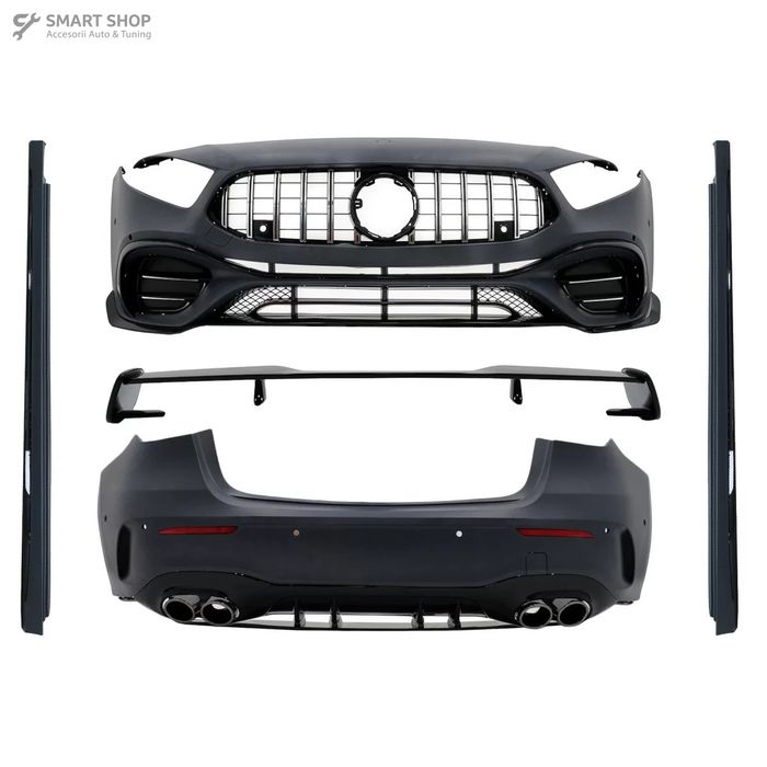 Pachet Exterior Complet compatibil cu Mercedes A-Class W177 5 Usi Hatchback (2018-2022) A45 Design