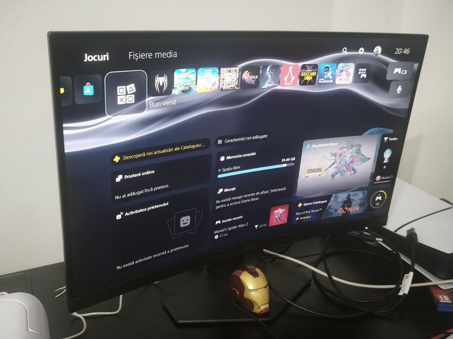 Monitor Gaming AOC, Curbat, 27", VA, FHD, 280Hz, 0.3ms, HDR10, FlickerFree, HDMI, DisplayPort, C27G4ZXE