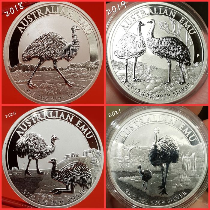 Perth Mint Lebada de Argint si Emu monede argint 999