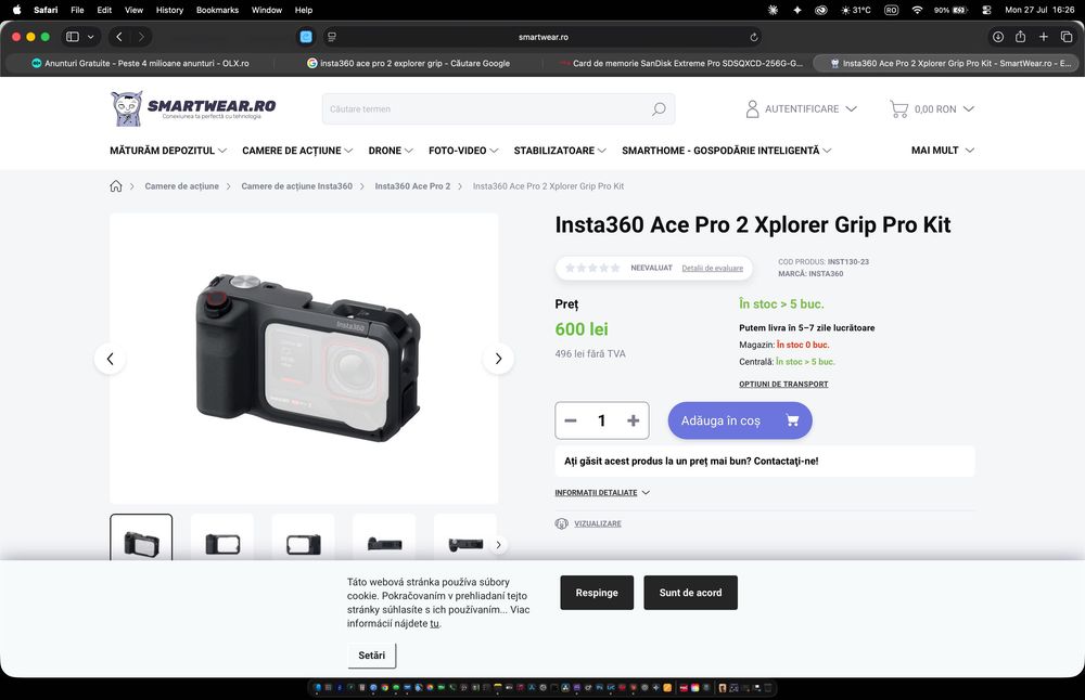 Insta360 Ace Pro 2 dual battery bundle + grip+ card