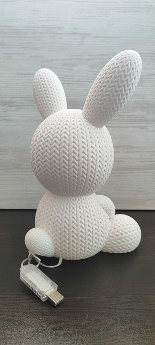 Зайче Детска нощна лампа с дистанционно