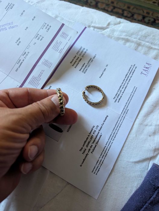 Cercei aur 18 kt cu pietricele Safir Albastru