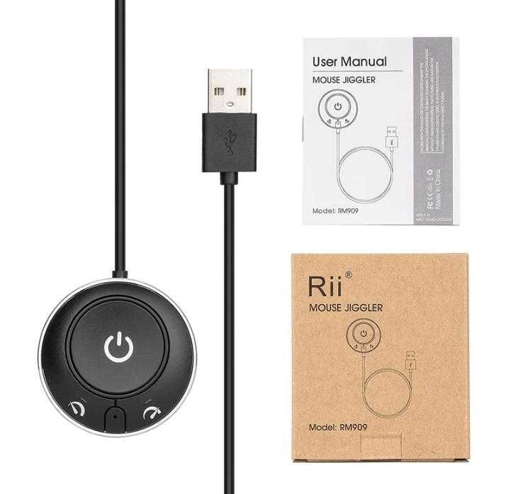 Гейминг Rii Mouse Jiggler Moji 3D Air Mouse Mover Неоткриваема Фалшива Мишка Без Драйвери ДЪРЖИ КОМПЮТЪРА ПОСТОЯННО АКТИВЕН Предотвратява Заспиването