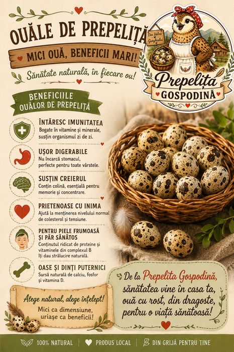 Ouă de prepeliță proaspete