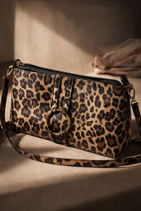 Leopard baguette bag Леопардовая мини-сумка