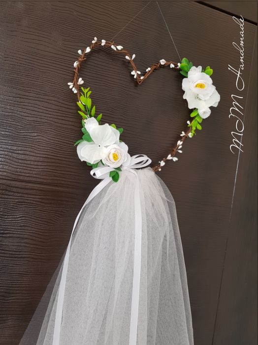 Сватбен аксероар, украса венец за врата