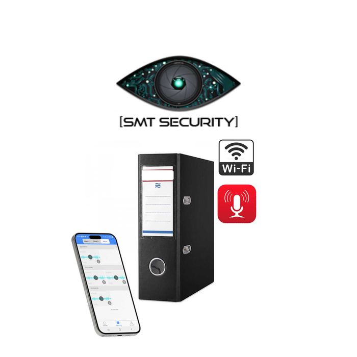 Microfon Spion si Reportofon Spion integrat in Biblioraft cu Aplicatie iOS / Android SMT SECURITY
