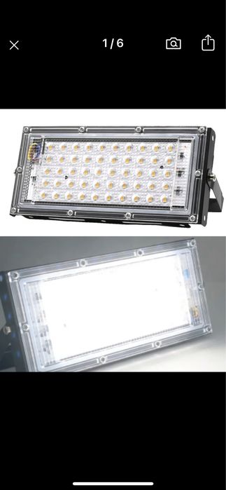 Proiector LED, Aluminiu\Policarbonat, 50W, Negru