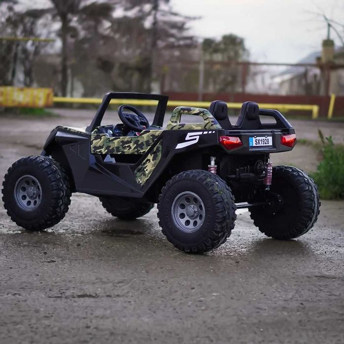 UTV electric pentru 4 copii, Kinderauto BJX1928 24V 14Ah , 500W Army