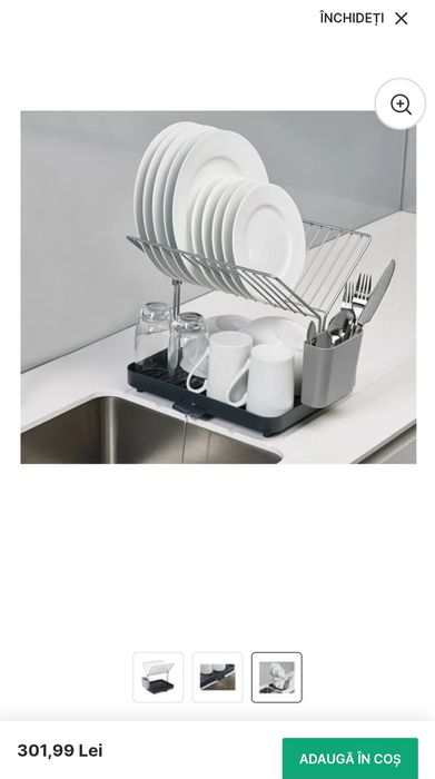 Scurgător de vase Joseph Joseph Y-Rack
- cu două nivele, din oțel inox