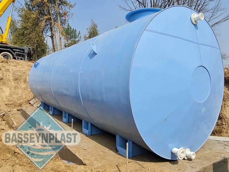 Эко ёмкость 40м3, тонн для воды, горизонтальная из полипропилена