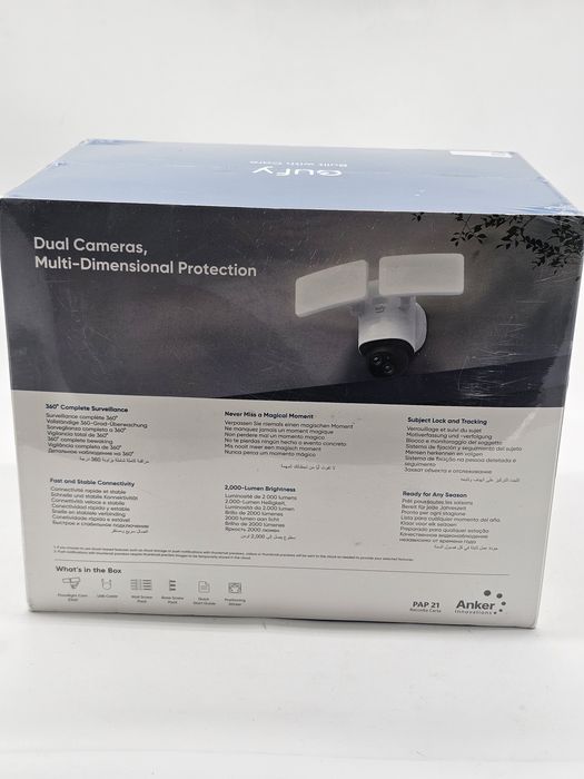 Camera IP Wireless exterior eufyCam Edge 2 FloodLight E340, 3K, IR, Night Vision, alb