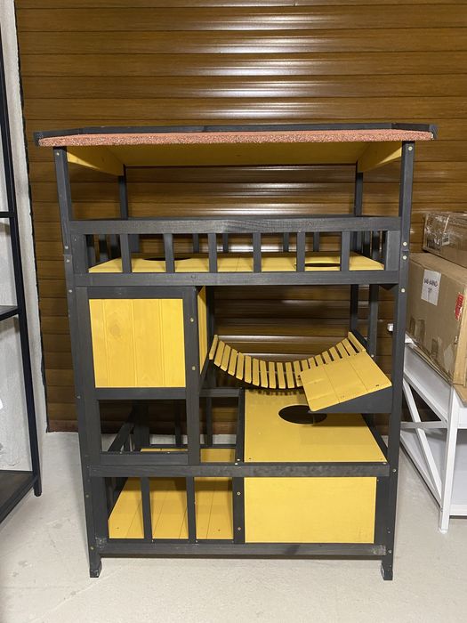 Външна катерушка / къщичка за котки PawHut