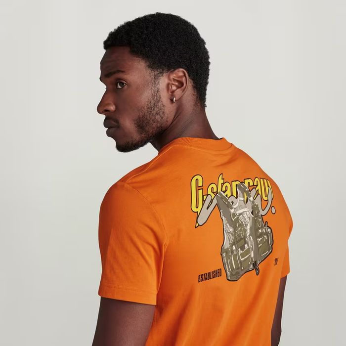 Оригинална тениска G-Star Raw Vest L нова мъжка оранжева