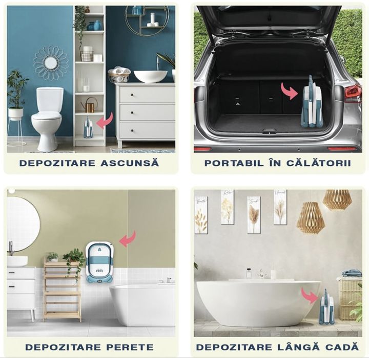 Сгъваема вана за бебе FiGGA 0-48 месеца