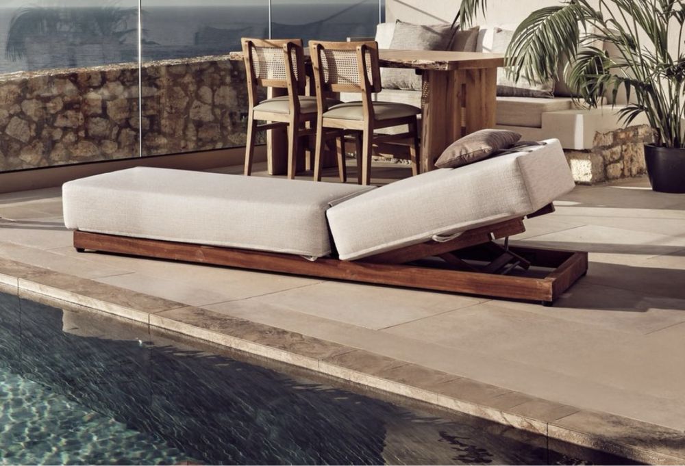 Sezlong curacao lemn