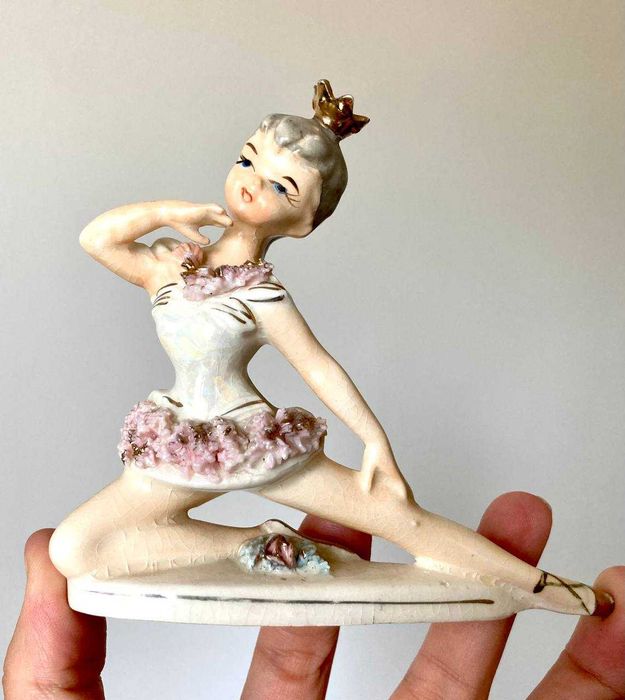 Винтажная фарфоровая статуэтка балерины, Япония, 1950-е, 11 см