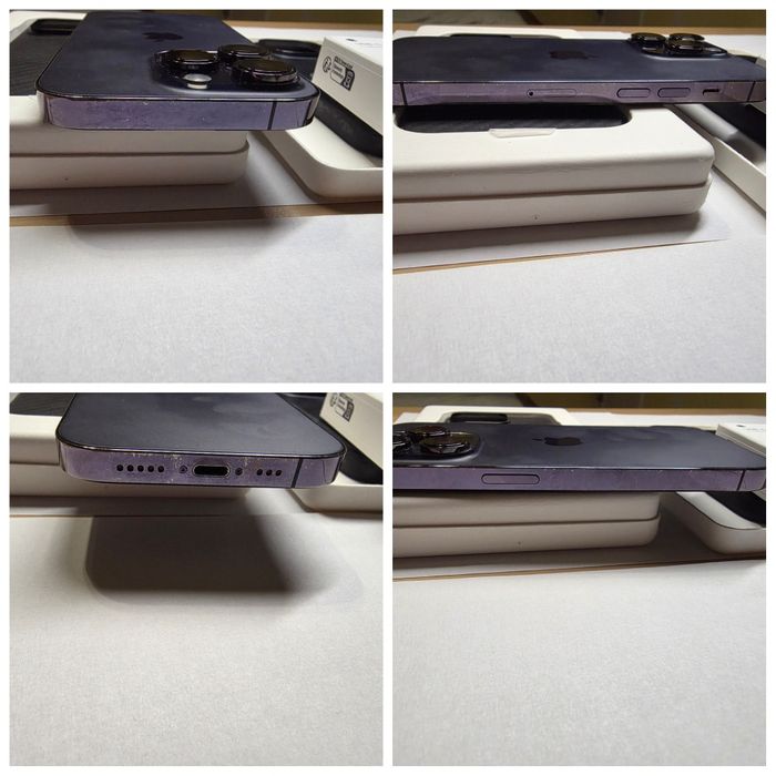 Iphone 14 pro purple culoare rara baterie 99% + casti pro