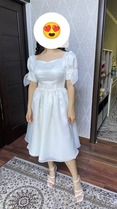 Вечернее белое платье