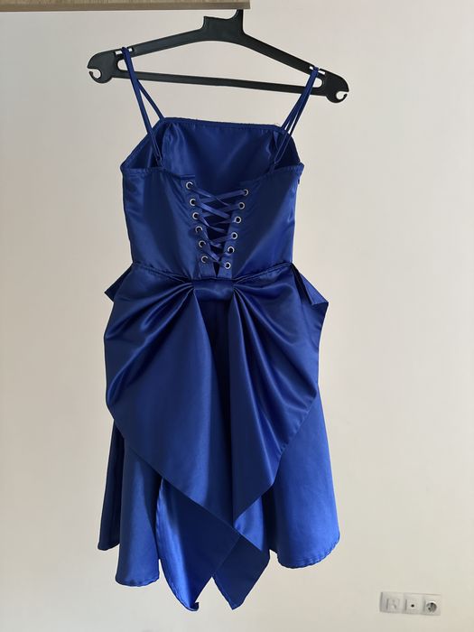 официална синя детска рокля