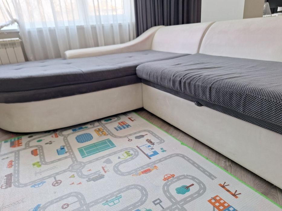 Диван/спа гарнитура с десен подлакътник с ф-я за сън и ракла