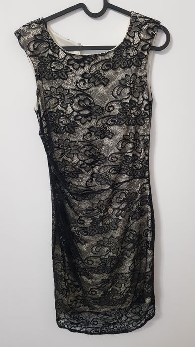 Rochie Mango, dantela neagra, superba comoda TRANSPORT GRATUIT
