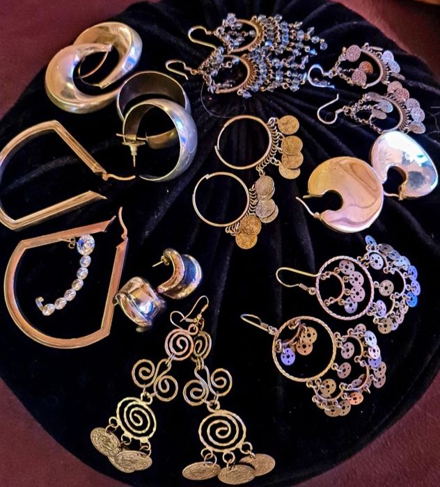Сребърни пръстени,обеци,синджири