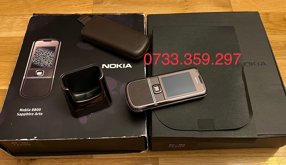 Nokia 8800 ARTE Sapphire CA NOU ! Full Box ! RARITATE Telefon Colectie