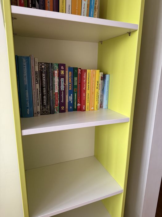 Set mobilier copii – birou cu blat din sticlă + etajeră, stare foarte bună