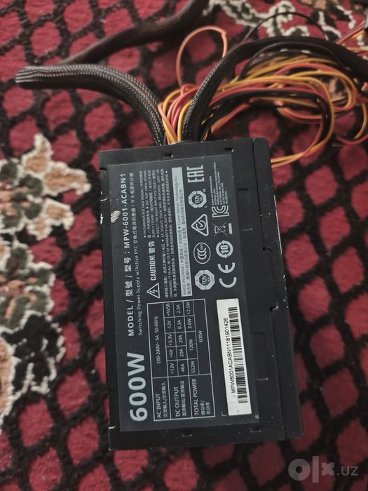 Blokpitaniya 600 Watt, Cooler Master firma, orginal, plombasi bor