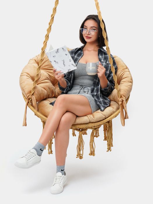 ГАМАК МАКРАМЕ подвесное кресло качели +подушка в подарок GAMAK MAKRAME