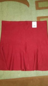 Fusta rosie C&A, nr.XL, noua!