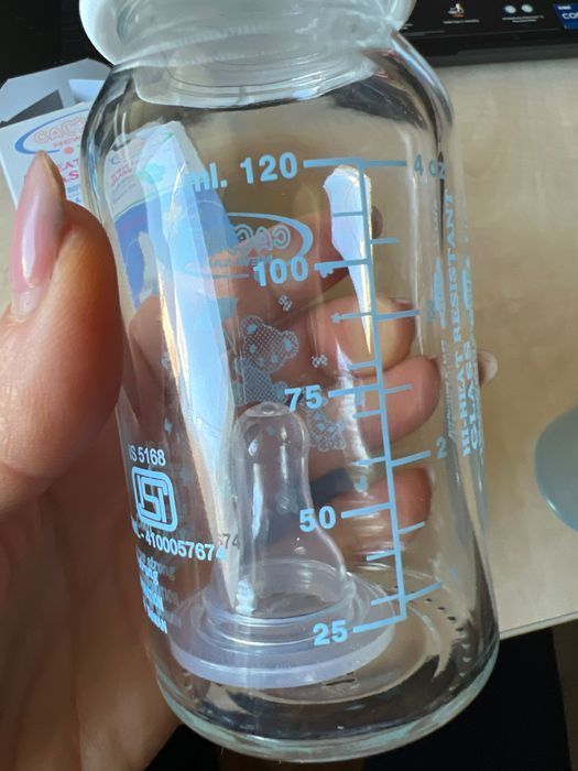 Стъклен биберон Camera 120ml