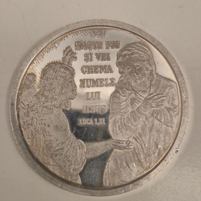 Monede argint 999.9 silver medalie  aur 8k