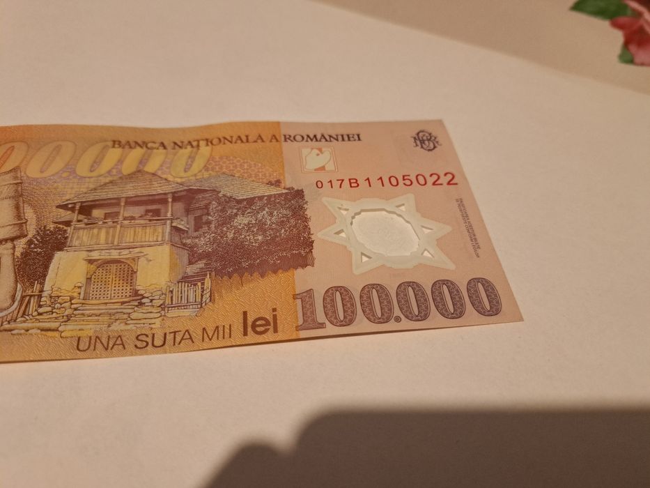 Bancnota Veche Romaneasca 100 000 2001