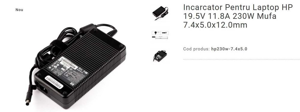 Vand incarcator laptop HP_ transformatoare AC/DC 50/110 V
