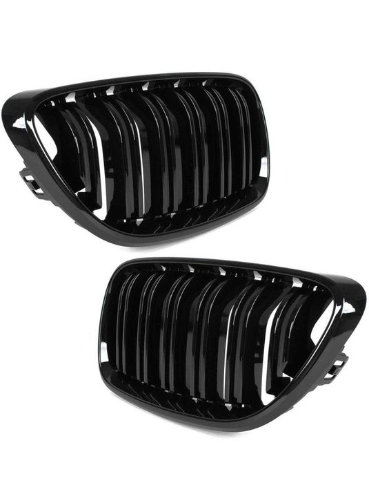 Grile duble BMW Seria 2 F22 F23 F87, 2014-2021, Negru Lucios, RADUS