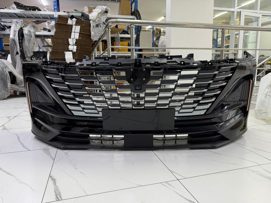 Передний бампер черный оригинал Changan CS55 Plus