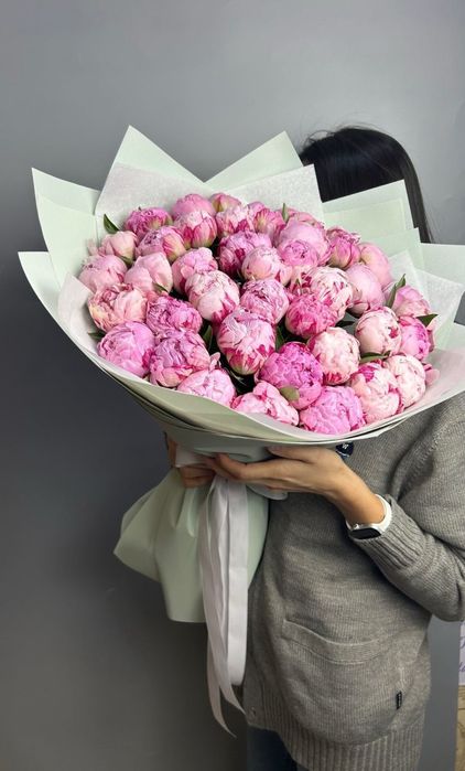 Пионы Астана Розы цветы букеты