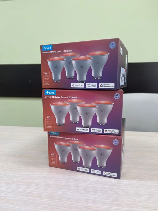 Govee 4 бр. RGBWW Smart LED крушки – Wi-Fi + Bluetooth