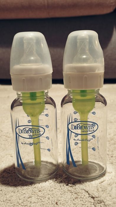 Бебешки шишета Dr. Brown's Anti-colic Options+ – стъклени (2 бр.)