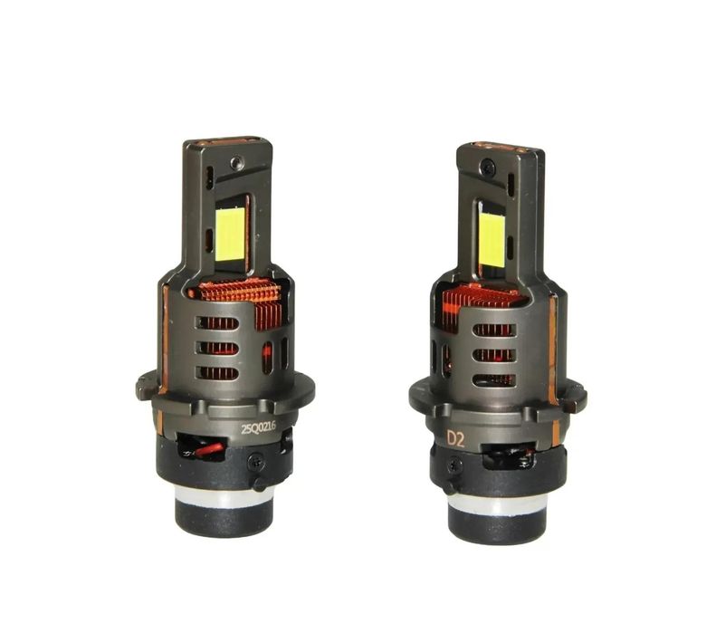 комплект led диодни крушки за фар d2s , d2r  2броя fls d бели,12v ...