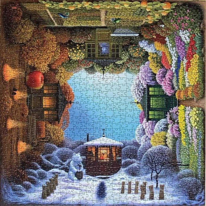 Наредени пъзели (залепени).