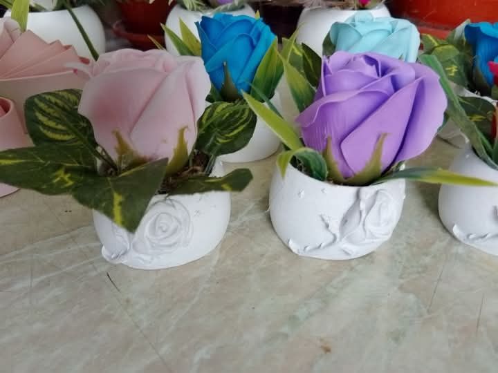 Кашпи с сапунена роза за 8март