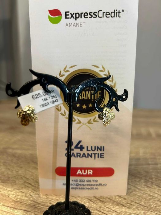 Cercei Aur 14K 1.25g (AG42 B.13653) GARANTIE 24 LUNI