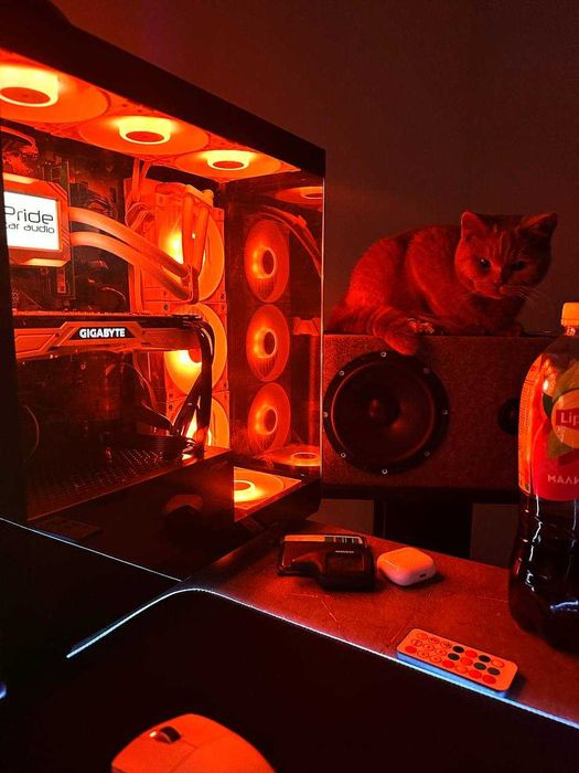 Мощная игровая сборка с водяным охлаждением