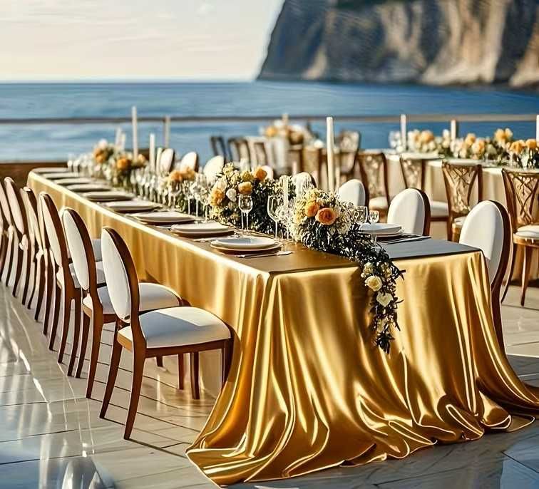 Fata de masa din satin